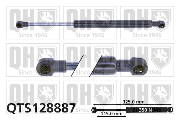 QUINTON HAZELL dujinė spyruoklė, bagažinė QTS128887